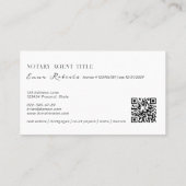 Moderne doezelpen Logo Notarisator QR-code Visitekaartje (Achterkant)