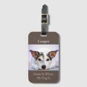 Moderne Dog-foto op maat Bagagelabel (Voorkant (verticaal))