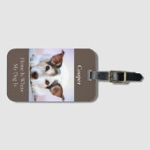 Moderne Dog-foto op maat Bagagelabel (Voorkant (horizontaal))
