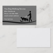 Moderne Dog Walking Pet Care Visitekaartje (Voorkant / Achterkant)