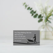 Moderne Dog Walking Pet Care Visitekaartje (Staand voorkant)