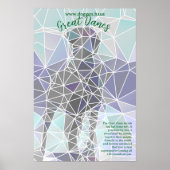 Moderne Dogge Poster groen (Voorkant)