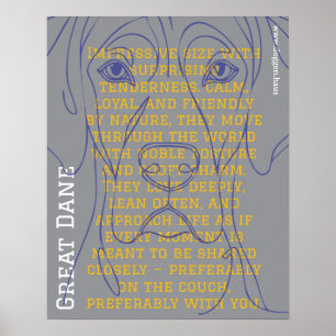 Moderne Dogge Poster groen