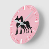 Moderne Doggen Uhr Ronde Klok (Hoek)