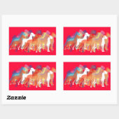 Moderne Doggenstickers Rechthoekige Sticker (Vel)