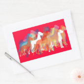 Moderne Doggenstickers Rechthoekige Sticker (Envelop)