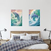 Moderne Dolfijnenkunst Muurkunst Sets (Slaapkamer)
