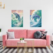 Moderne Dolfijnenkunst Muurkunst Sets (Woonkamer)