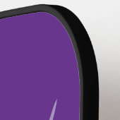 Moderne Donker Paars Roze Script Naam  Pickleball Paddle (Links Detail)