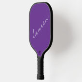 Moderne Donker Paars Roze Script Naam  Pickleball Paddle (Links)
