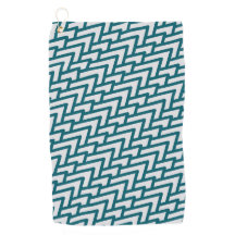 Moderne donker turquoise geometrische patroon op l