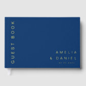 Moderne donkerblauwe bruine trouwnamen dateren fol gastenboek (Voorkant)