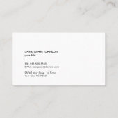 Moderne Donkerblauwe Circuit Board Computer Consul Visitekaartje (Achterkant)