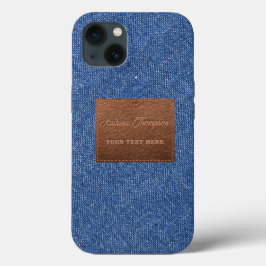 Moderne, donkerblauwe denim Jeans textielleren Case-Mate iPhone Case