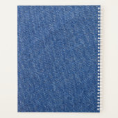 Moderne, donkerblauwe denim Jeans textielleren Planner (Achterkant)