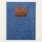 Moderne, donkerblauwe denim Jeans textielleren Planner (Voorkant)