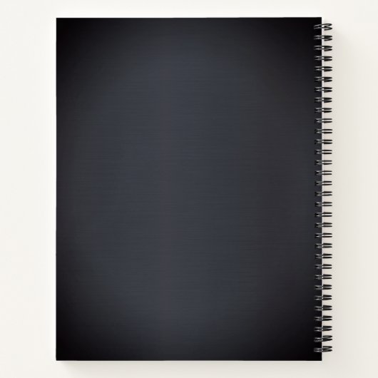 Moderne Donkerblauwe en Gouden Familie Favoriete R Notitieboek (Achterkant)