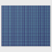 Moderne donkerblauwe geruite patroon inpakpapier (Vlak)