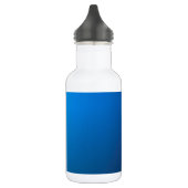 Moderne donkerblauwe gradiënt & minimale bewerkbar waterfles  (Links)