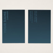 Moderne, donkerblauwe ketting-weergavekaart visitekaartje (Voorkant /achterkant)