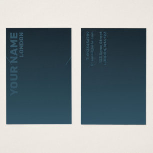 Moderne, donkerblauwe ketting-weergavekaart visitekaartje