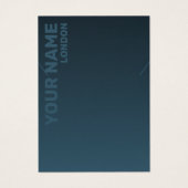 Moderne, donkerblauwe ketting-weergavekaart visitekaartje (Voorkant)