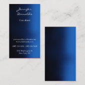 Moderne, donkerblauwe kleurenhandschrift Uniek Visitekaartje (Voorkant / Achterkant)