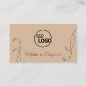 Moderne, donkerbruin  met Logo en foto Visitekaartje (Voorkant)