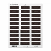 Moderne Donkerbruine Chic Trouw Retouradres Etiket (Full Sheet)