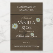 Moderne, donkerbruine-houtachtige etiketten op dag (Enkel label)