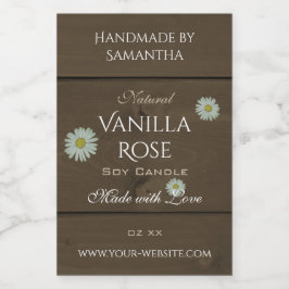 Moderne, donkerbruine-houtachtige etiketten op dag