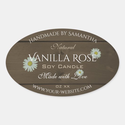 Moderne, donkerbruine-houtachtige etiketten op dag (Voorkant)