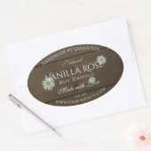 Moderne, donkerbruine-houtachtige etiketten op dag (Envelop)