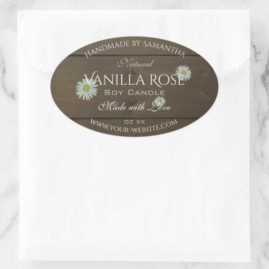 Moderne, donkerbruine-houtachtige etiketten op dag (Tas)