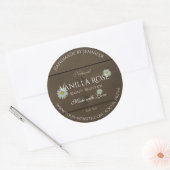 Moderne, donkerbruine-houtachtige etiketten op dag (Envelop)