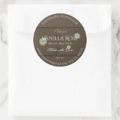 Moderne, donkerbruine-houtachtige etiketten op dag (Tas)