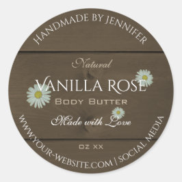 Moderne, donkerbruine-houtachtige etiketten op dag