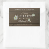 Moderne, donkerbruine-houtachtige etiketten op dag (Tas)