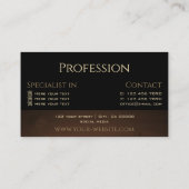 Moderne Donkerbruine Houten Graan Houten Boards Co Visitekaartje (Achterkant)