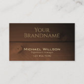 Moderne Donkerbruine Houten Graan Houten Boards Co Visitekaartje (Voorkant)