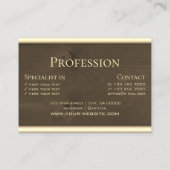 Moderne, donkerbruine houten planken Houtkorrel Visitekaartje (Achterkant)