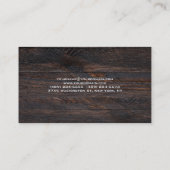 Moderne donkerbruine houttextuur Professional Visitekaartje (Achterkant)