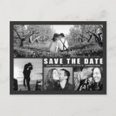 Moderne donkere bewaarder datum 4 Briefkaart voor  (Voorkant)