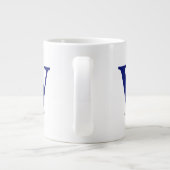 Moderne donkere blauwe, persoonlijke monogram Mok (Achterkant)