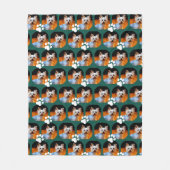 Moderne, donkere, Blauwgroen foto's met foto's afd Fleece Deken (Voorkant)