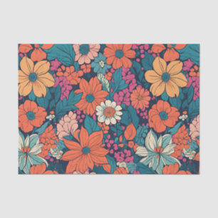 Moderne donkere bloem botanische Decoupage Tissuepapier