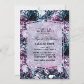 Moderne donkere bloemrijke bruidsmeidenavond kaart (Voorkant)