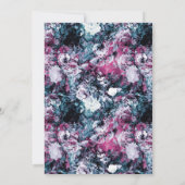 Moderne donkere bloemrijke bruidsmeidenavond kaart (Achterkant)