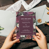 Moderne donkere bruine pinda's sparen de Date Kaar