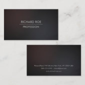 Moderne, donkere Creative Professional-Visitekaart Visitekaartje (Voorkant / Achterkant)